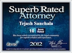Avvo Superb Rated Attorney 2012